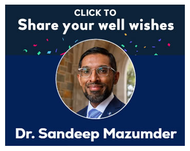 Click here to share your well wishes with Dr. Mazumder