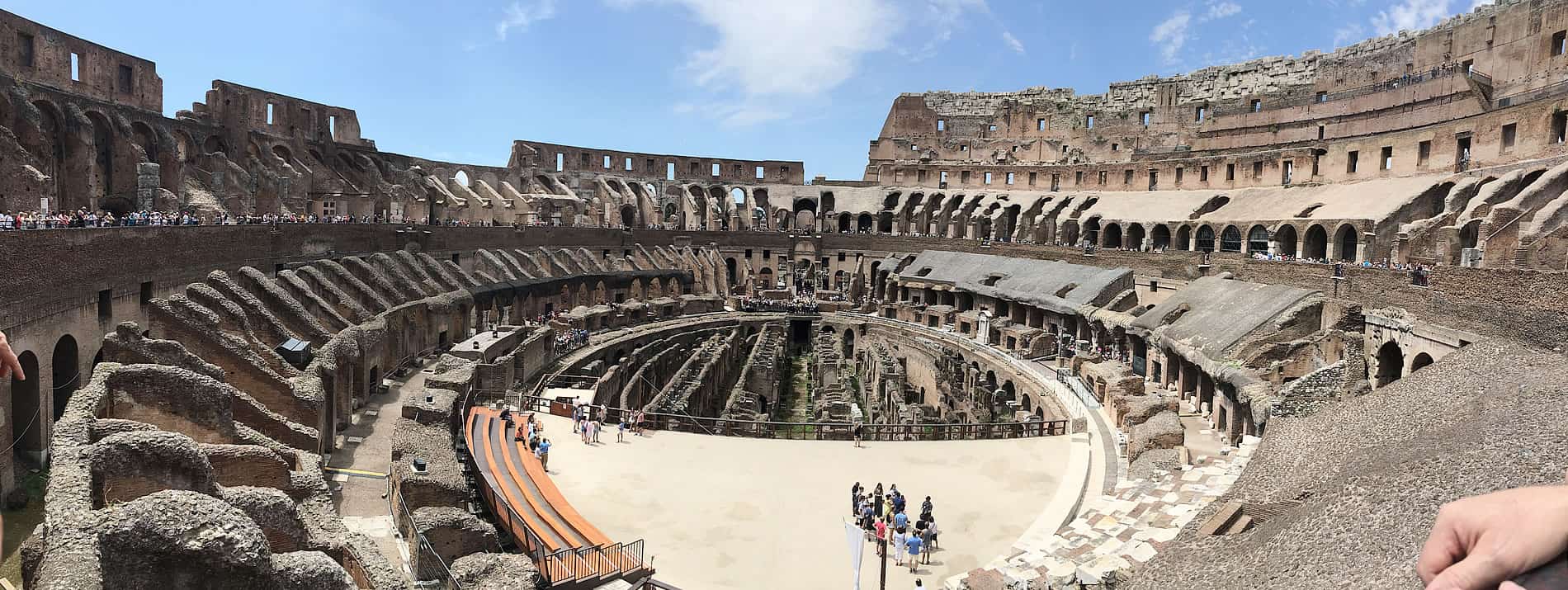 high view of an old amphitheater