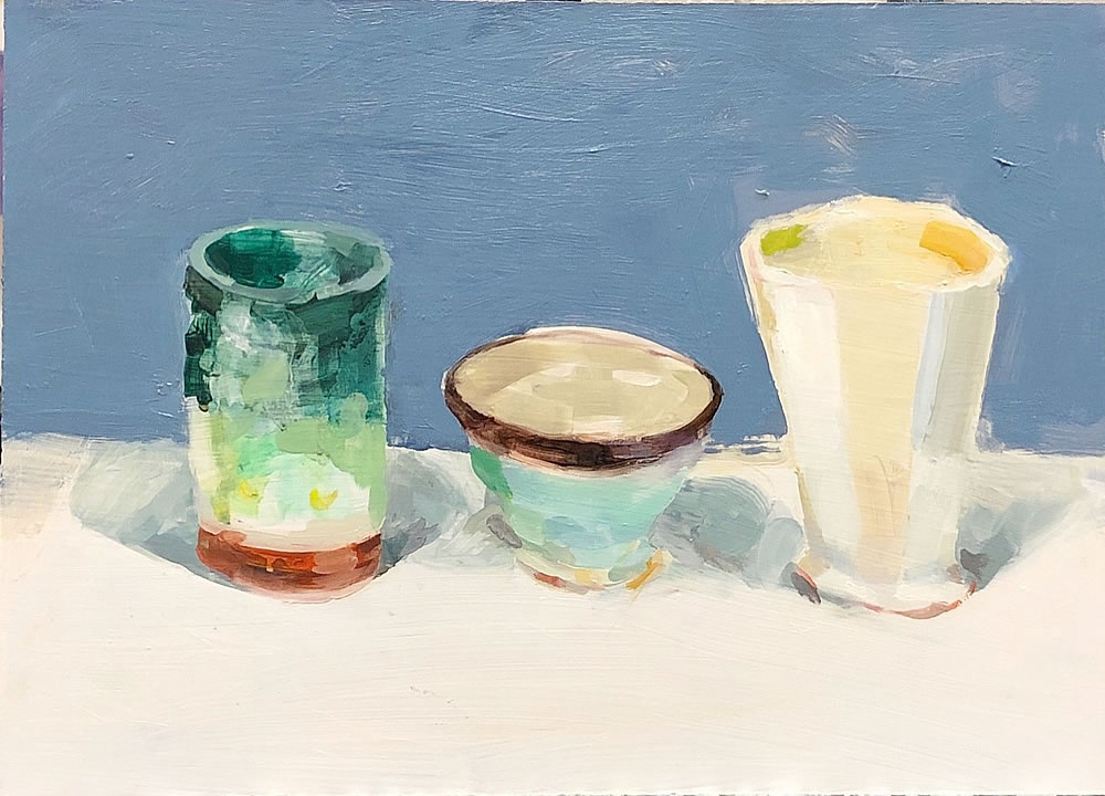 Still Life with Blue Background