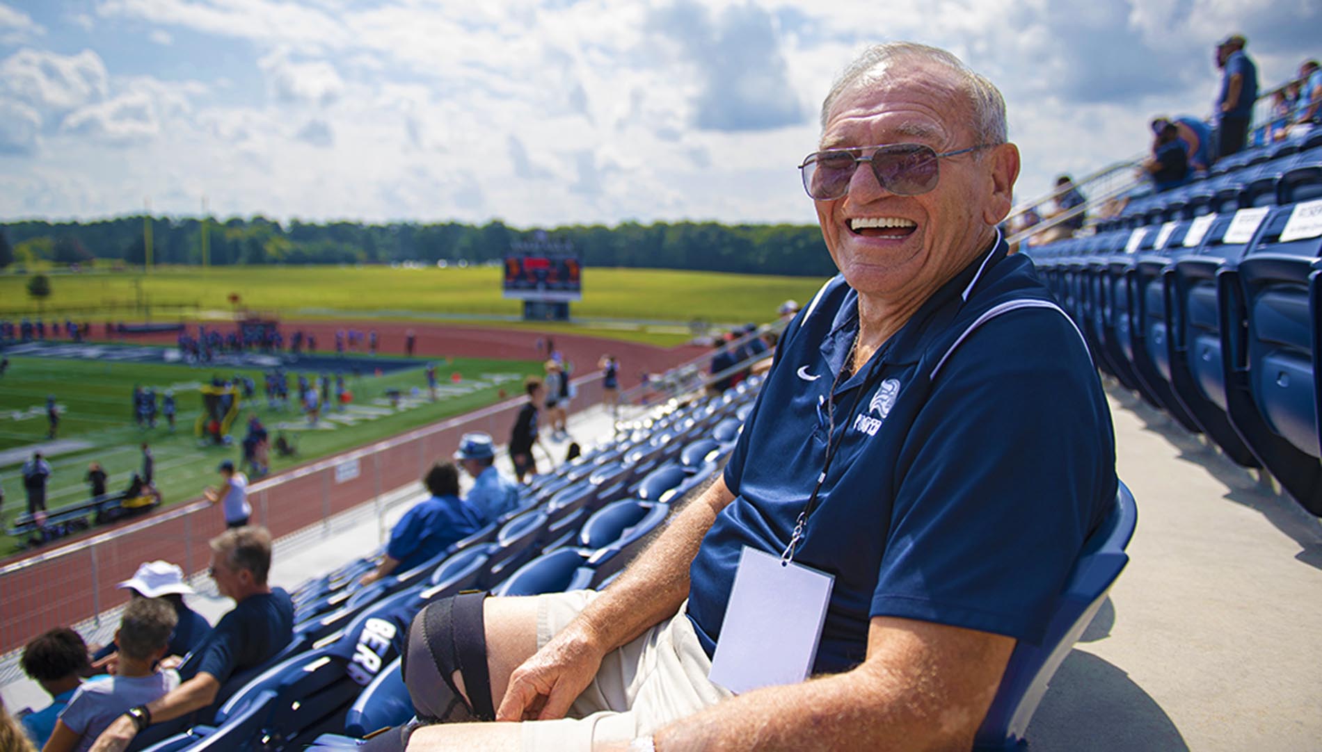 Alum at a Berry College football game