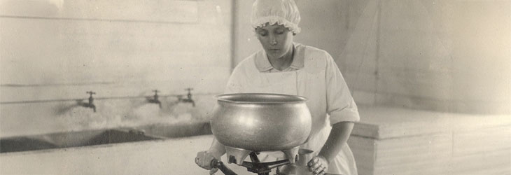 A dairy student worker