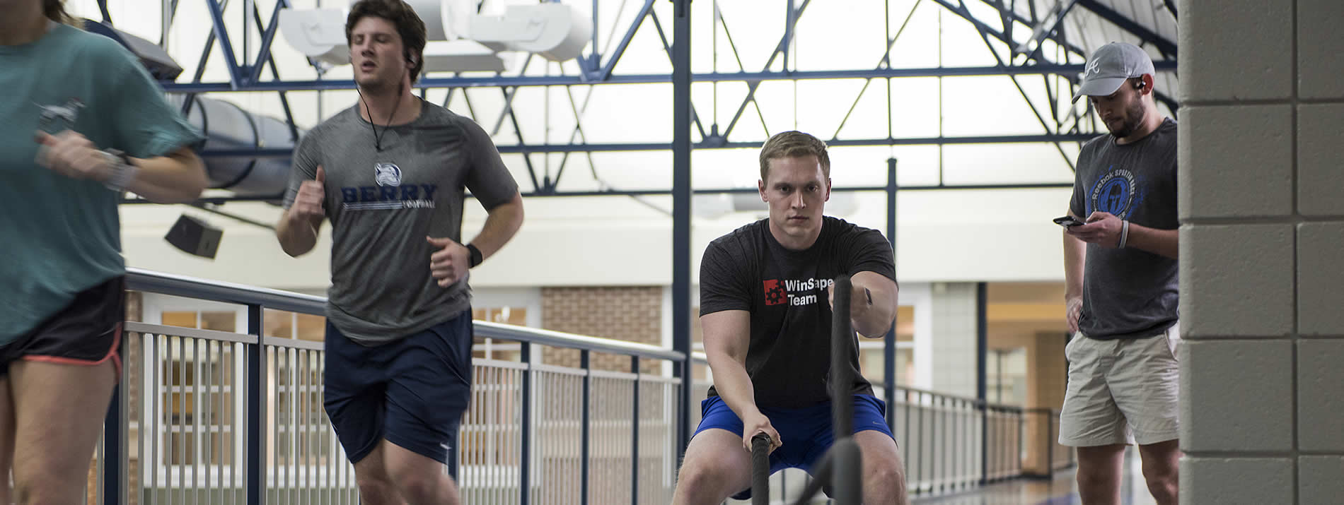 Students Working Out at the Cage